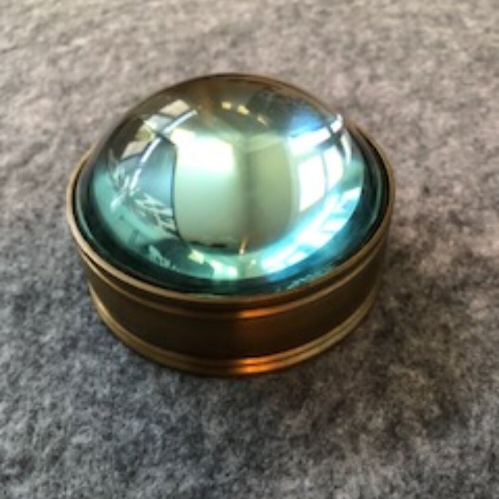 Restoration Hardware Magnifying Glass / Paperweight - Antique Brass Finish